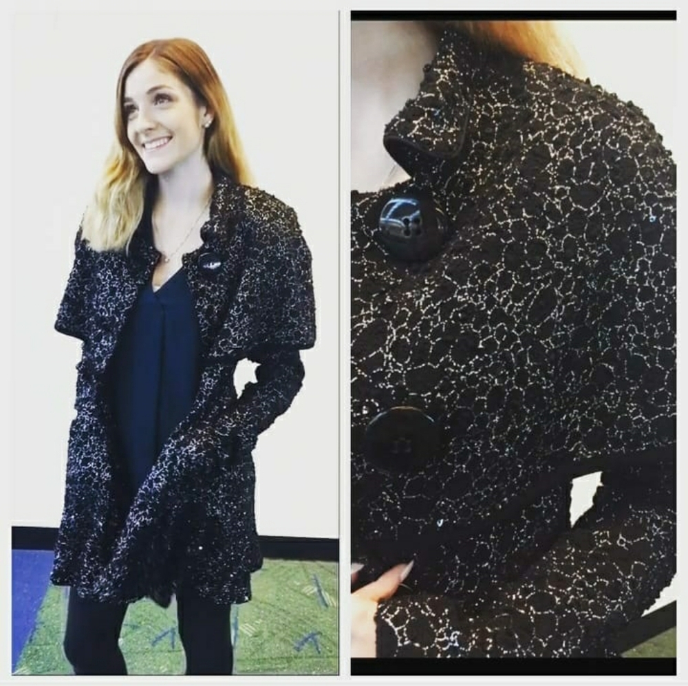 ISO Design Todays Black Silver Party Jacket SMALL